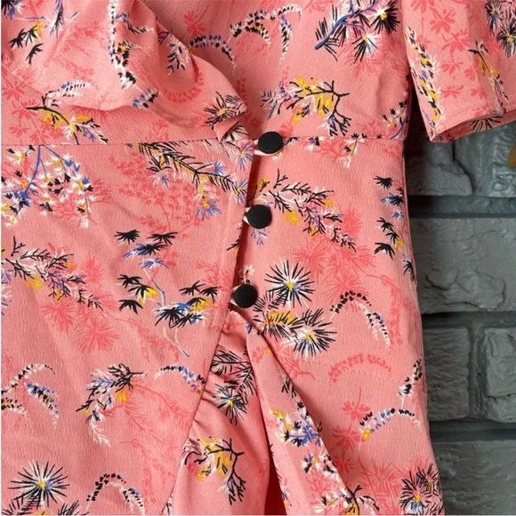 TopShop Floral Pink Ruffle Dress - Picture 5 of 8